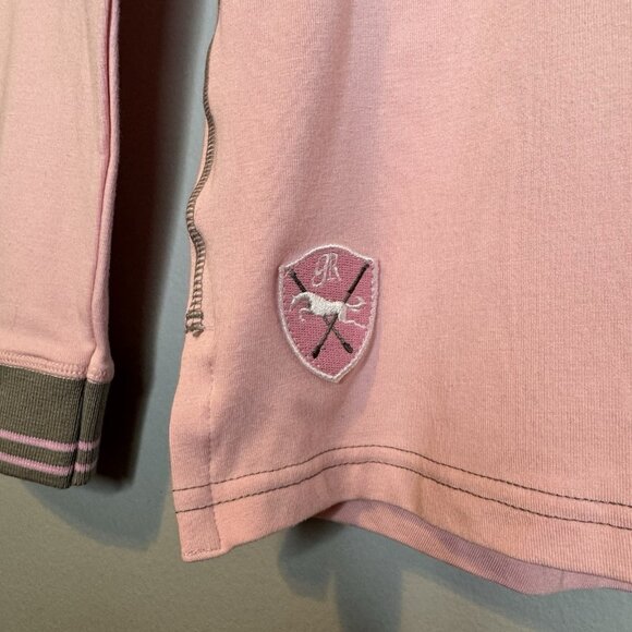 Goode rider Youth Girls Champion Polo Long Sleeve Shirt 12 Pink Equestrian - Picture 5 of 11